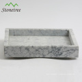 Plateau en marbre de Carrare avec taille 25x25x4cm
